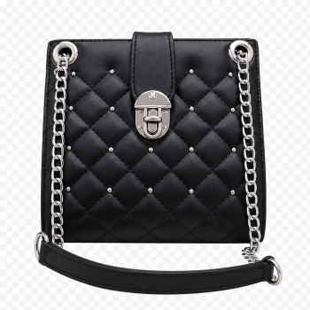 Square Shape Trendy Handbag Black Colour