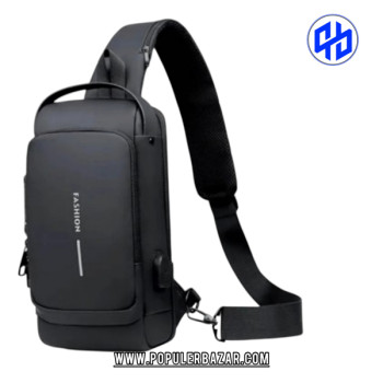 Men Multifunction Anti-theft USB Shoulder Bag Crossbody Bag Travel Sling Bag Pack Messenger Pack Chest Bag backpack for Male Bag For Boys For Boys