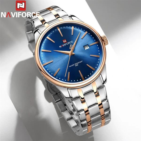 Naviforce 9230 – Sliver Rose Gold Blue